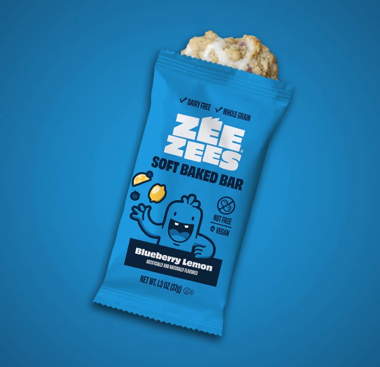 Zee Zees, Soft Baked Bar, Blueberry Lemon, WG, I/W, 1.3oz